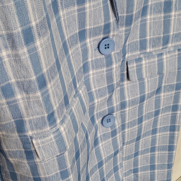 ASOS Heartbreak Longline Blazer in Blue Check US Size 4 NWT NEW - Picture 6 of 17